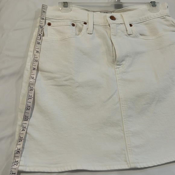 J Crew white denim skirt.   Size on the label is 28P. - Picture 3 of 4